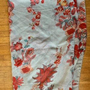 Super soft grey, salmon, infinity scarf